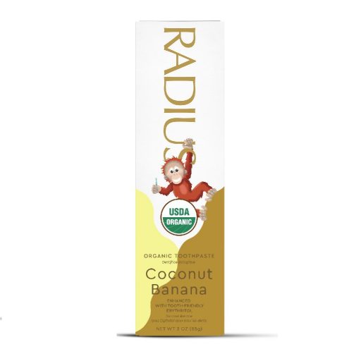Kem Đánh Răng Hữu Cơ Cho Bé vị Chuối Dừa Radius 85g - Ảnh 3