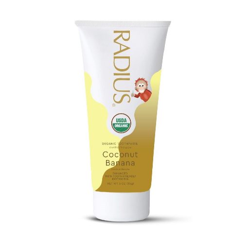 Kem Đánh Răng Hữu Cơ Cho Bé vị Chuối Dừa Radius 85g - Ảnh 2