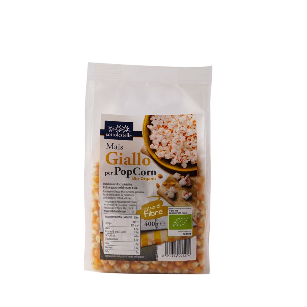 Hạt bỏng ngô vàng hữu cơ Sottolestelle 400g