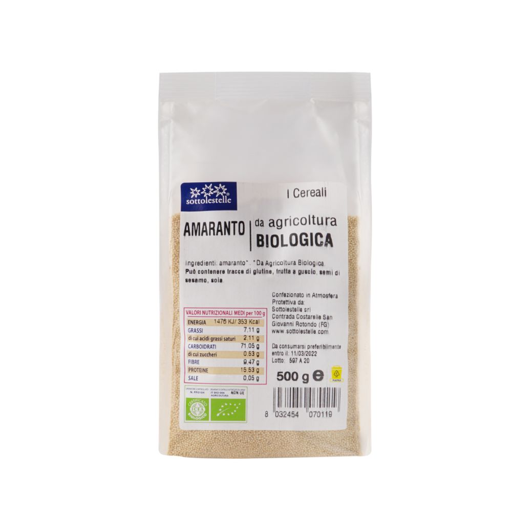 Hạt dền Amaranth hữu cơ Sottolestelle 500g - Ảnh 3