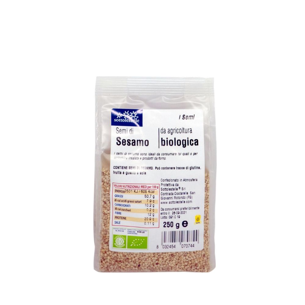 Hạt mè hữu cơ đã bóc vỏ Sottolestelle 250g - Ảnh 3