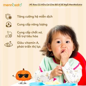 Mì sợi rau củ hữu cơ cho bé vị bí ngô MenNoSato 200g