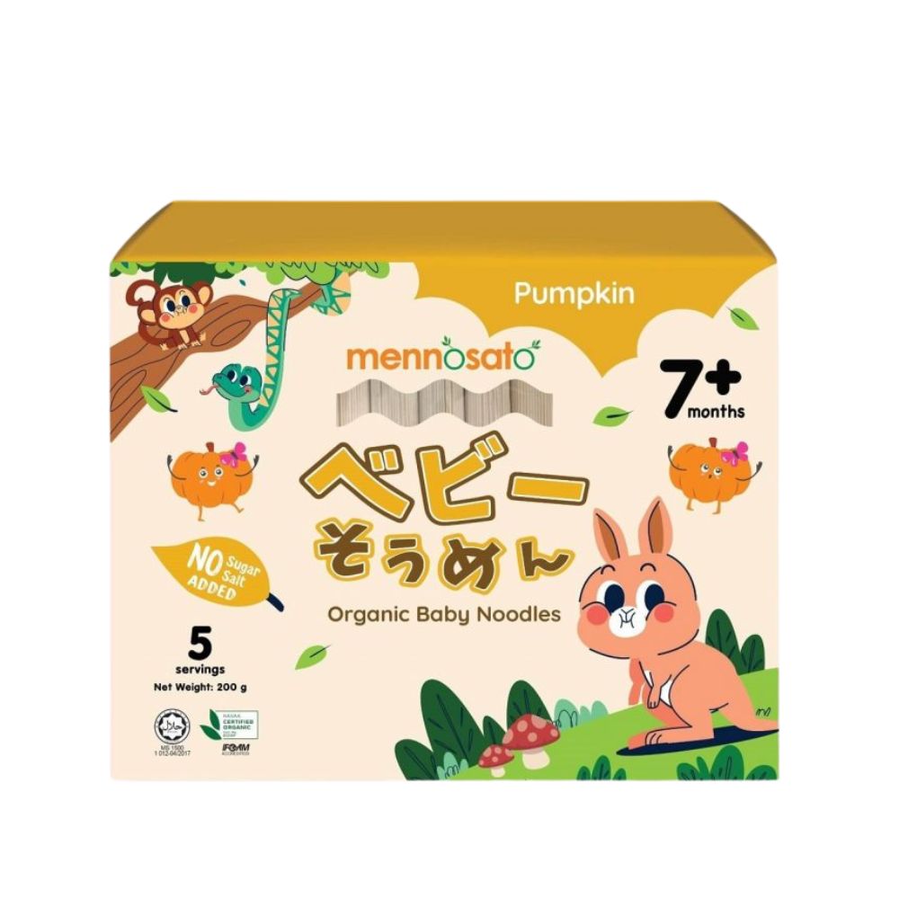 Mì sợi rau củ hữu cơ cho bé vị bí ngô MenNoSato 200g