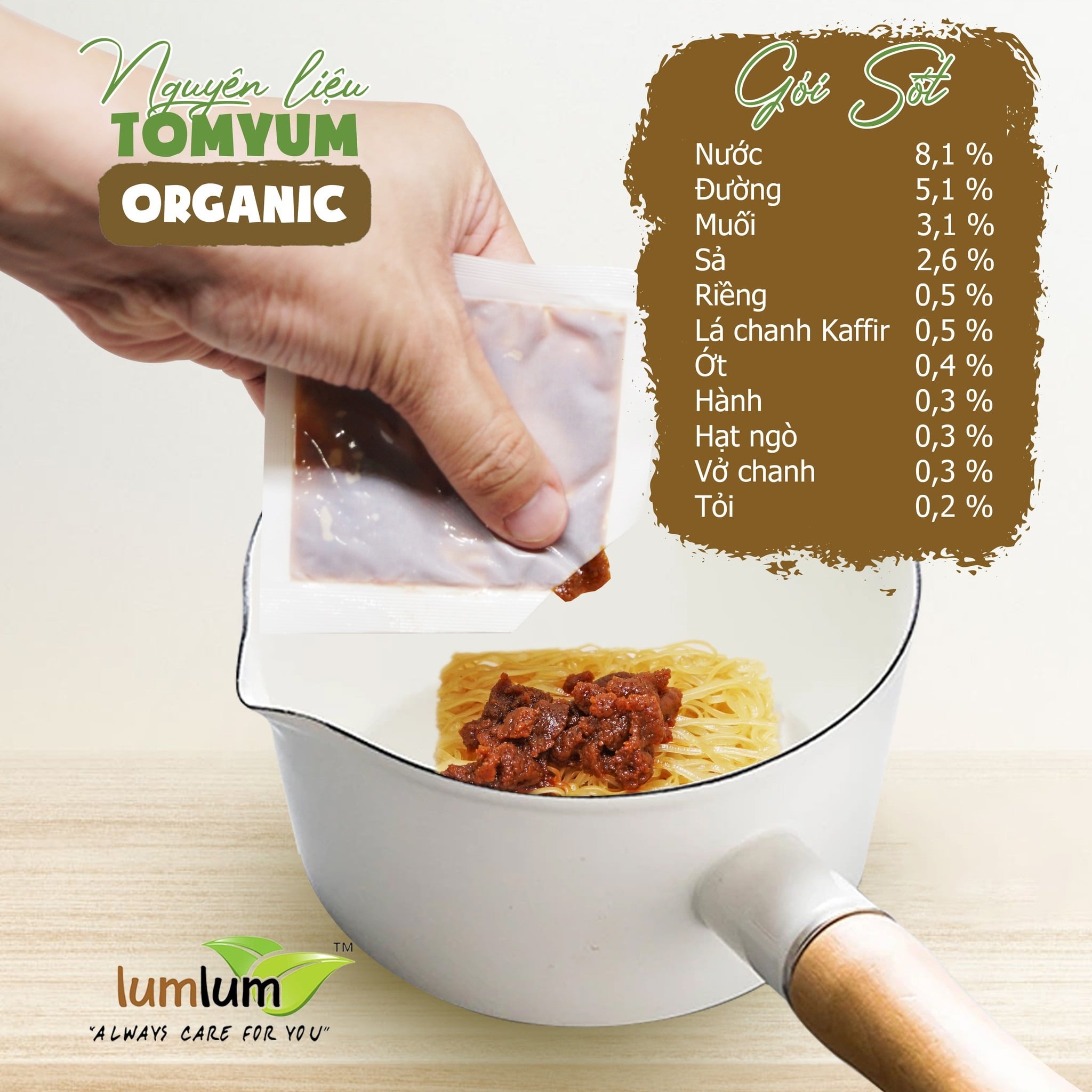 Mì gạo lứt ăn liền hữu cơ vị Tom Yum Lumlum 75g - Ảnh 4