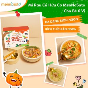 Mỳ sợi hữu cơ cho bé hỗn hợp rau củ MenNoSato