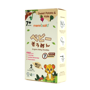 Mì rau củ hữu cơ cho bé vị Khoai Lang Cải Kale MenNoSato 7M+
