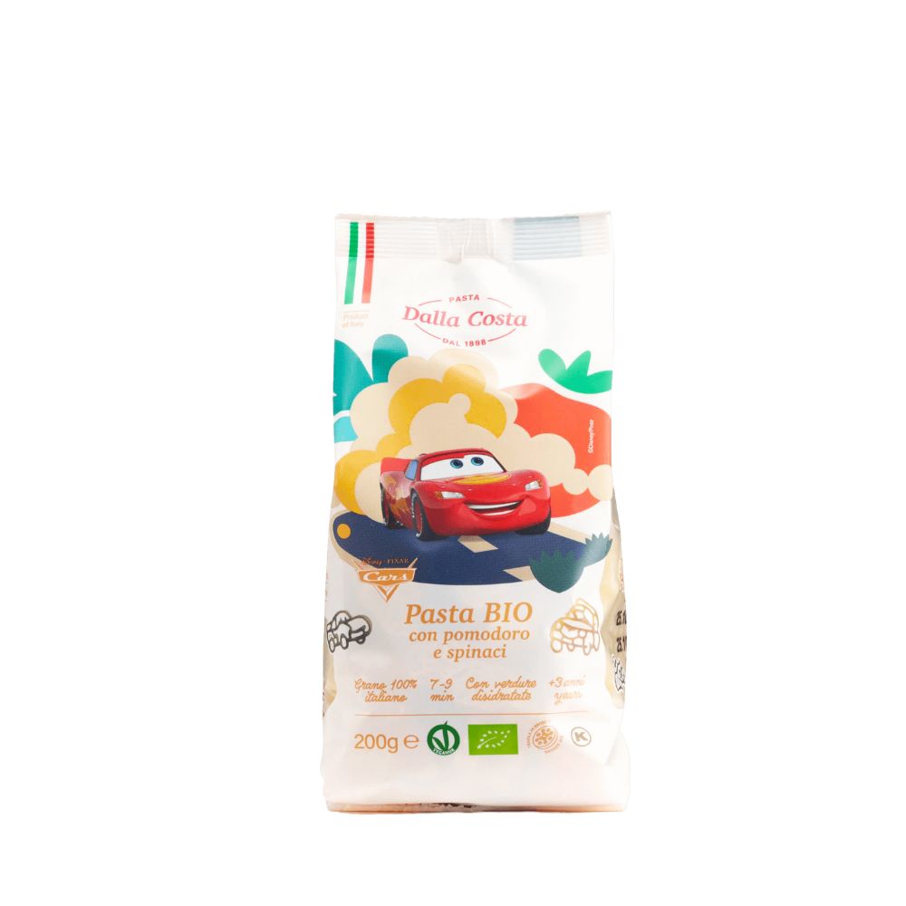 Nui rau củ hữu cơ cho bé hình Ô tô Dalla Costa 200g