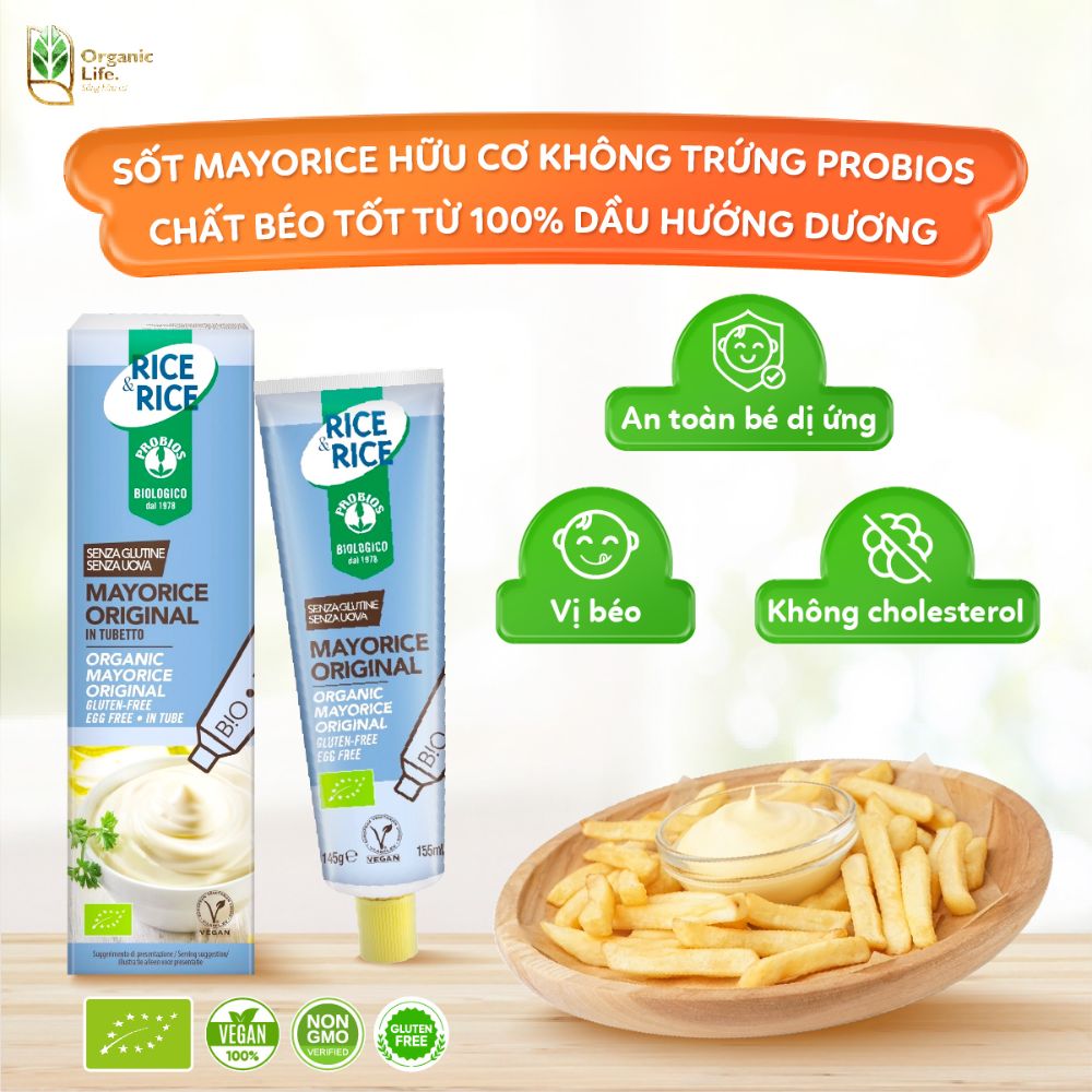 Sốt Mayorice hữu cơ không trứng ProBios 145g
